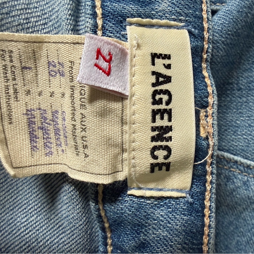 L'AGENCE KENDRA HIGH RISE CROPPED FLARE RAW HEM ANKLE, SIZE 27 - Picture 3 of 4